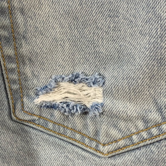 Zara Destroyed Graffitti Jeans 29 Loose Crop Unisex? Mens Womens. - Picture 9 of 11